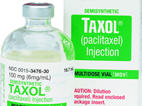 Bottle of Taxol for injection