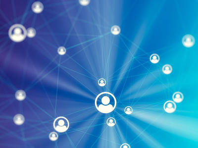 Connections people icons for collaborations extramural community