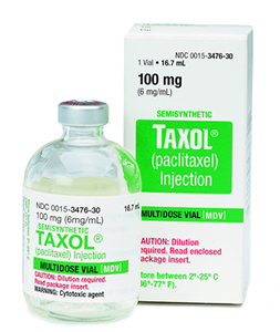 Bottle of Taxol for injection