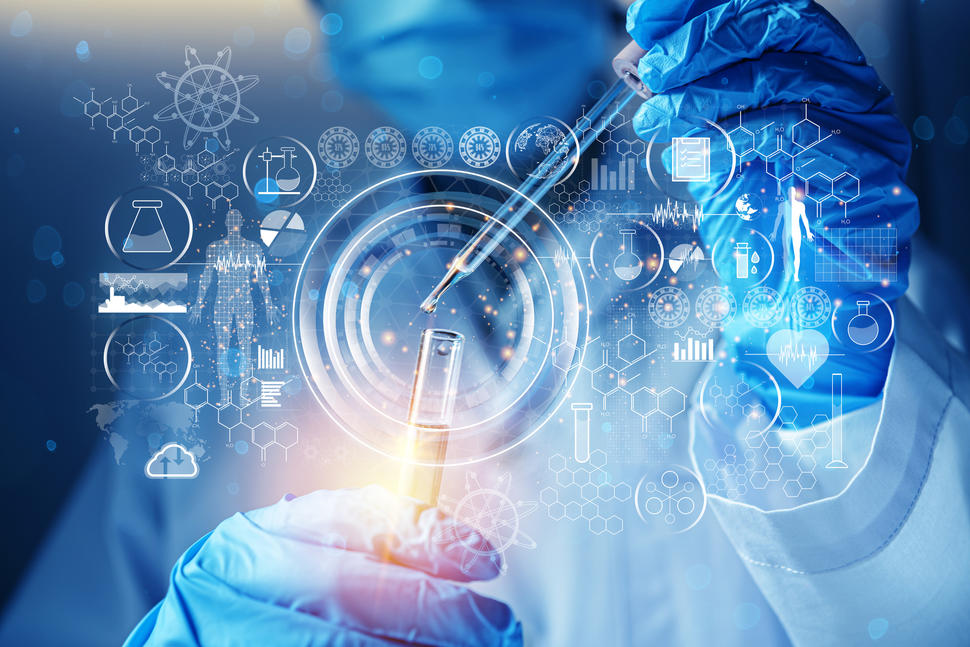 Scientist working in lab